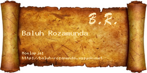 Baluh Rozamunda névjegykártya